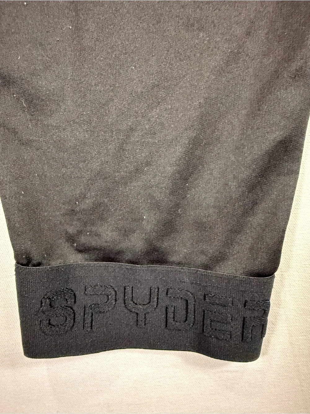 Spyder Black Athletic Jogger Pants with Drawstring
